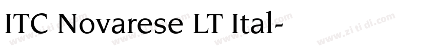 ITC Novarese LT Ital字体转换